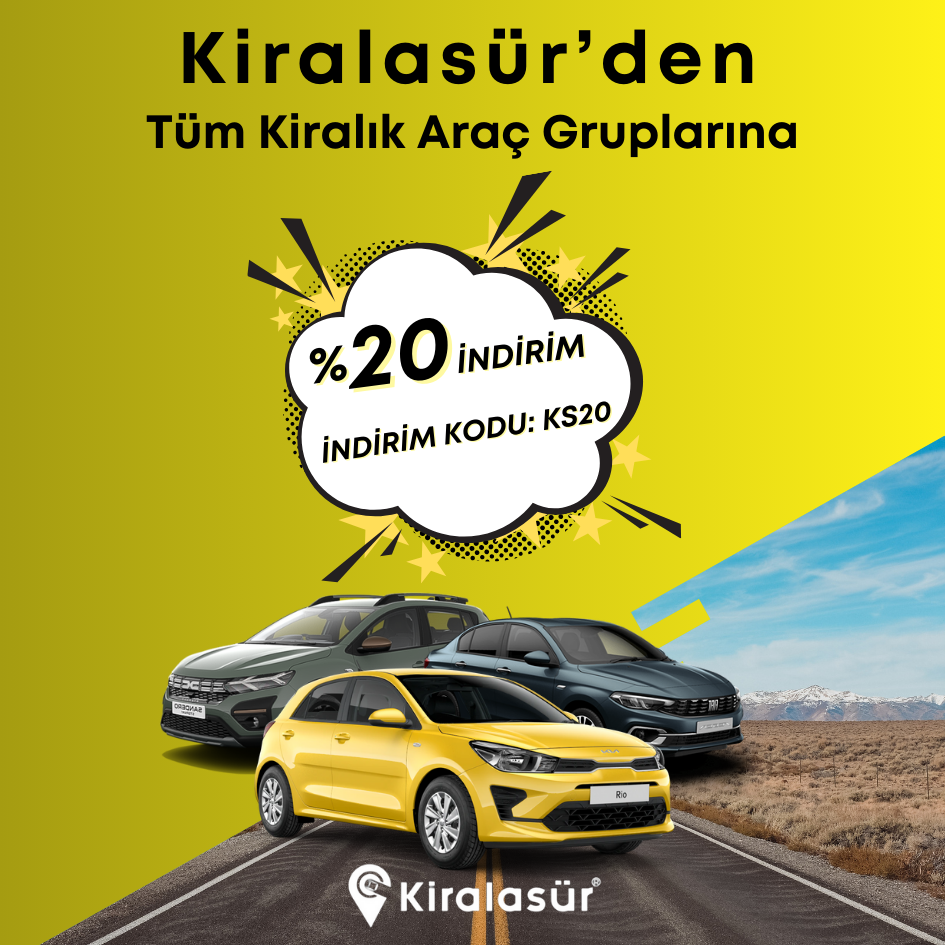 20% discount for all rental car groups from Kiralasür!