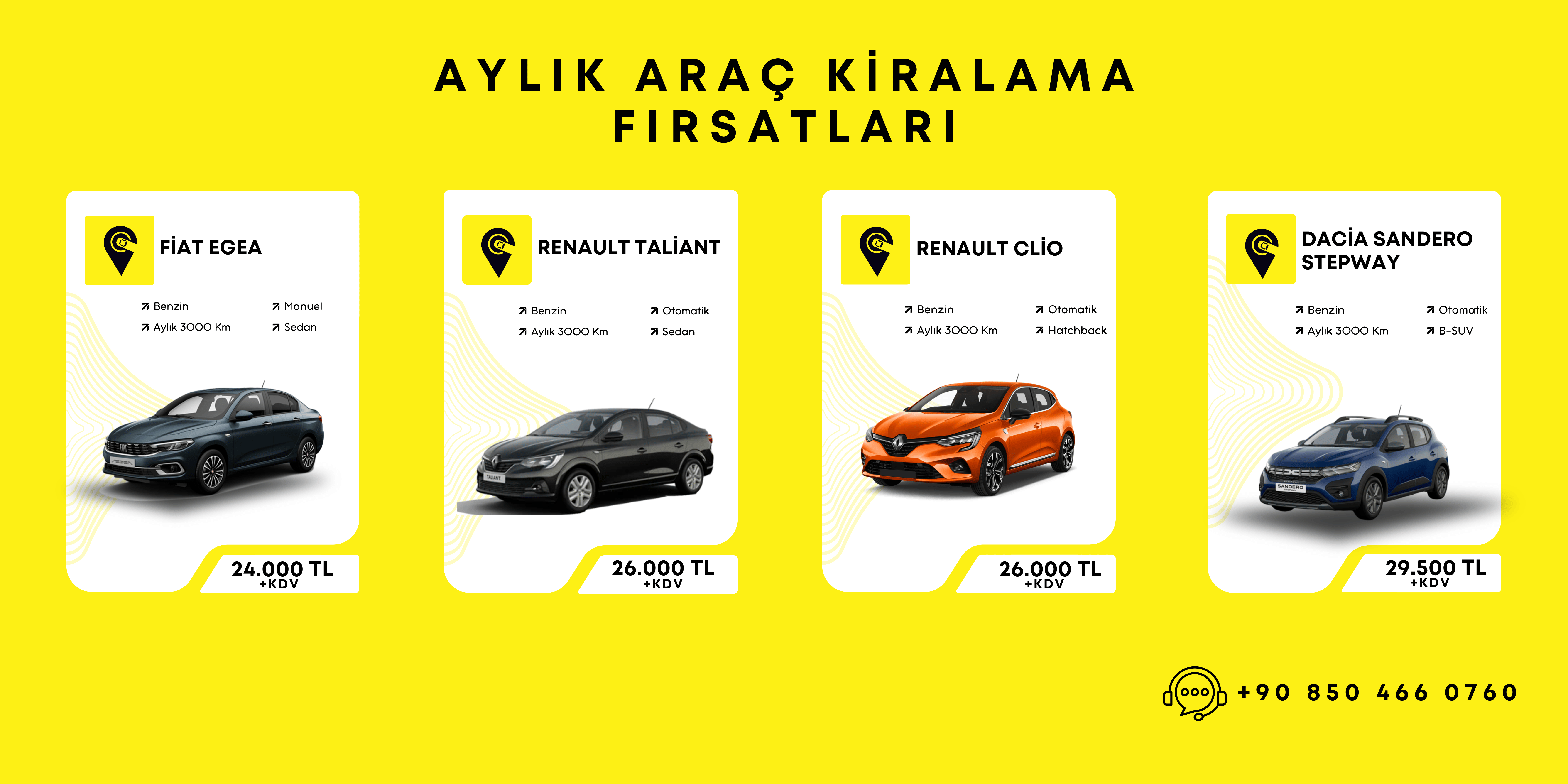 Aylık Araç Kiralama Fırsatları